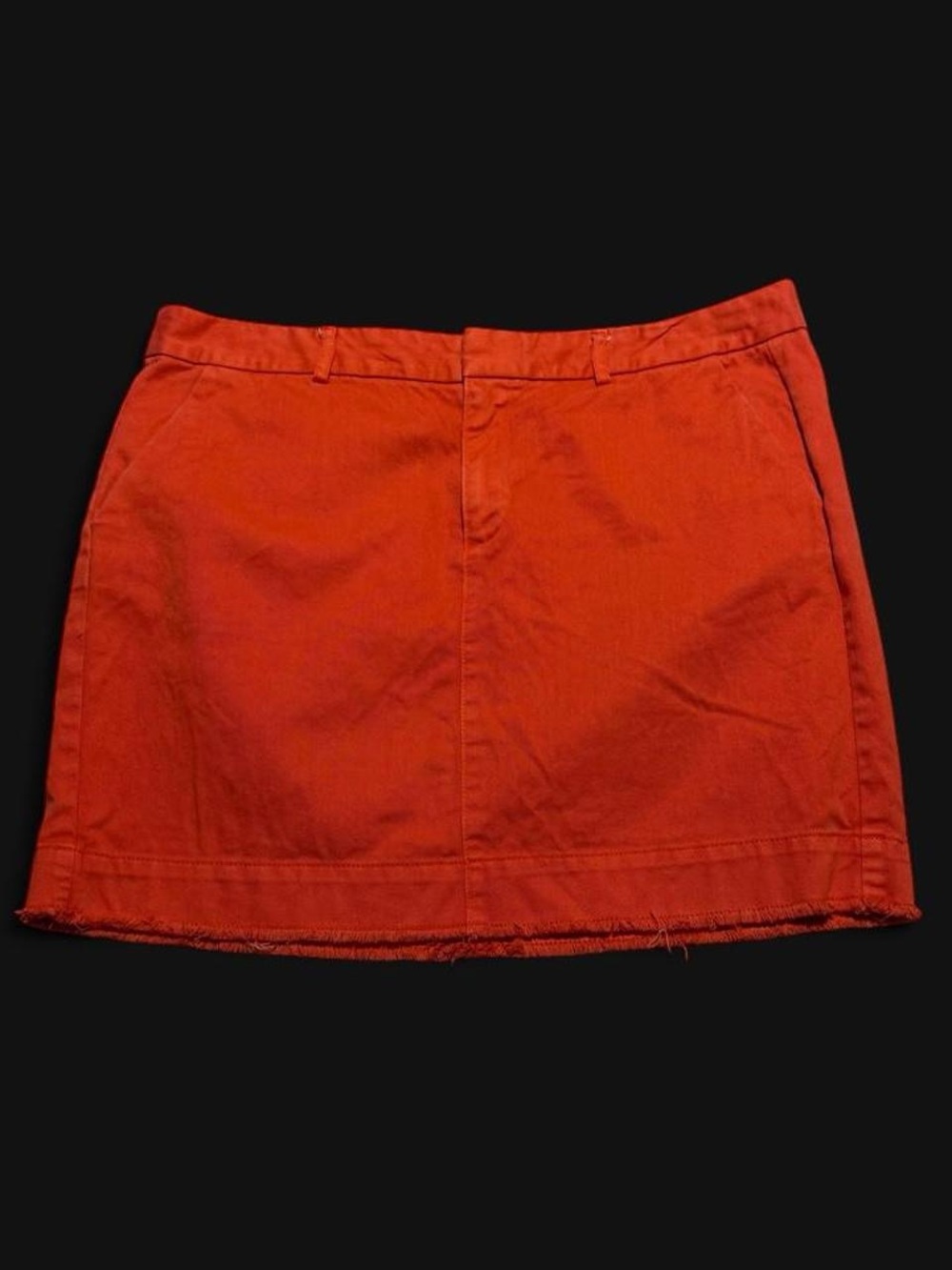 GAP Fall Orange Mini Skirt with Frayed Hem